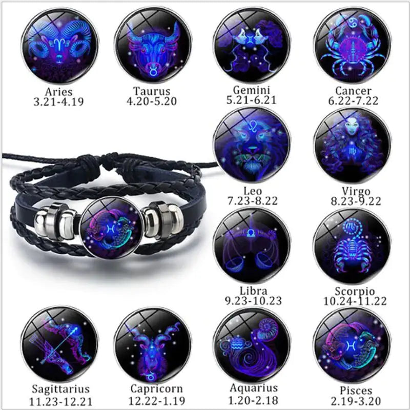 Astrological Charm Braided Bracelet