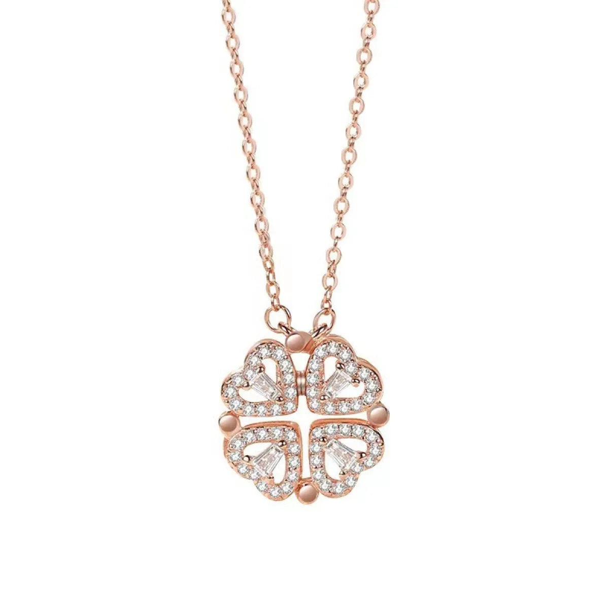 Elegant Clover Heart Necklace