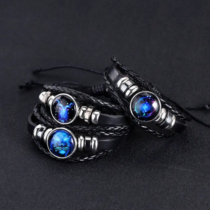 Astrological Charm Braided Bracelet