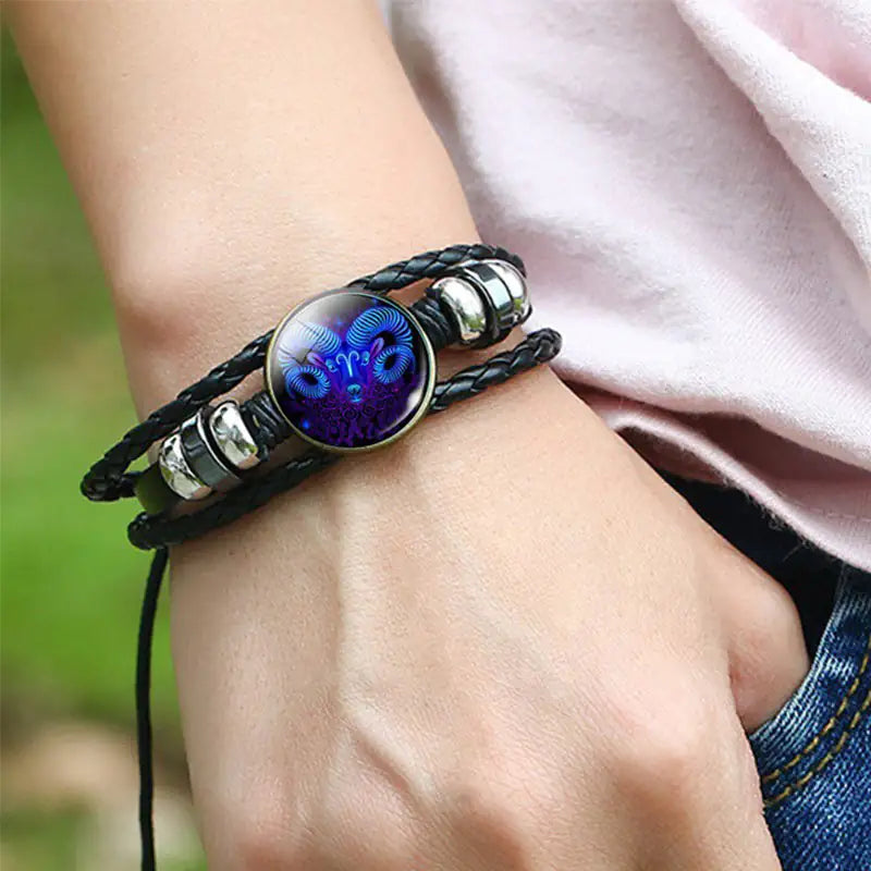 Astrological Charm Braided Bracelet